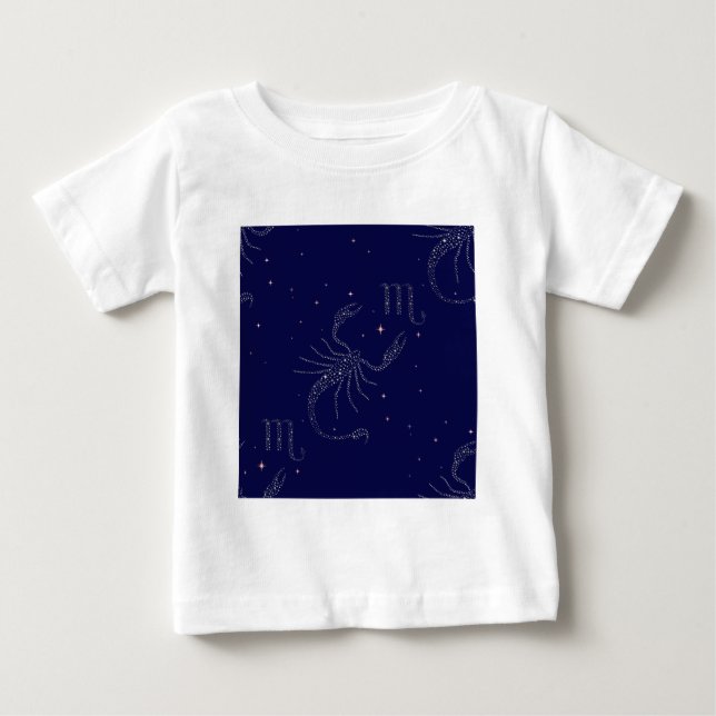 Camiseta Para Bebê estrela escorpião (Frente)