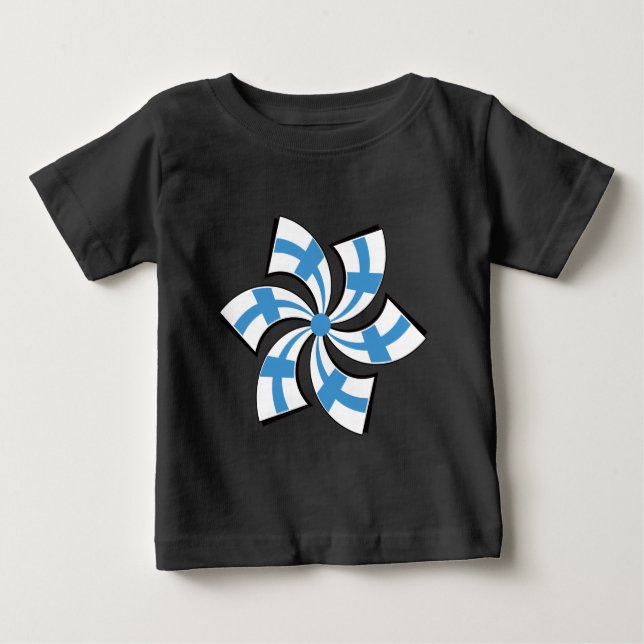 Camiseta Para Bebê Estrela Finlandesa (Frente)