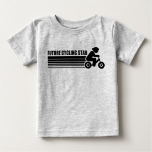 Camiseta Para Bebê Estrela futura do ciclismo