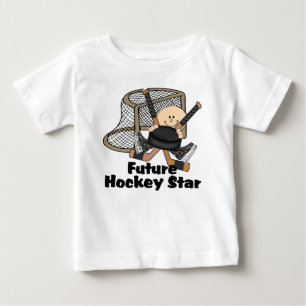 Camiseta Para Bebê Estrela futura do hóquei