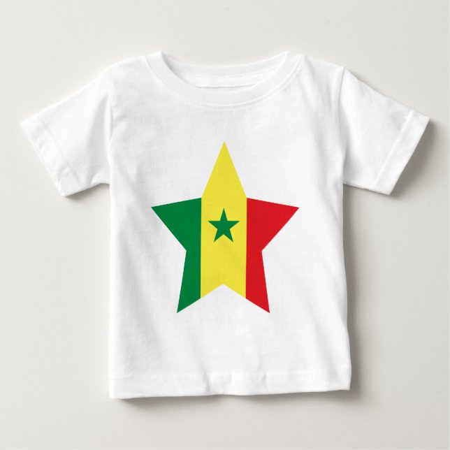 Camiseta Para Bebê Estrela Senegal (Frente)