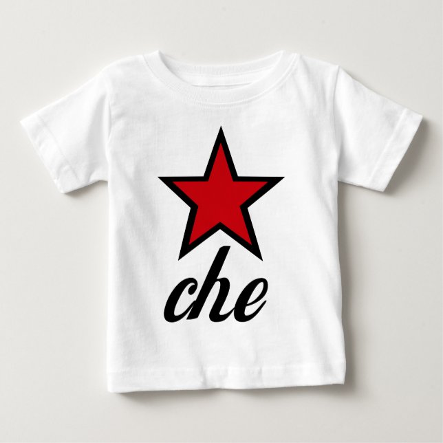 Camiseta Para Bebê Estrela vermelha Che Guevara! (Frente)