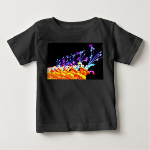 Camiseta Para Bebê Estrelas Alegres Explodem