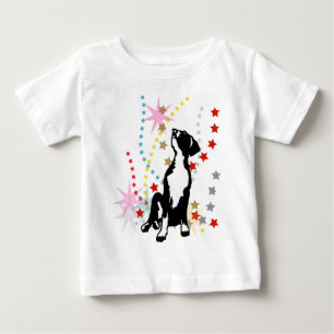 Camiseta Para Bebê estrelas de cachorrinho