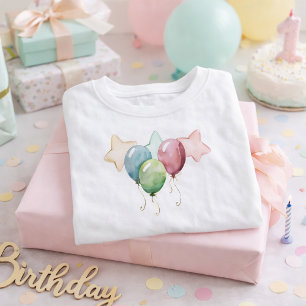 Camiseta Para Bebê Estrelas e Balões