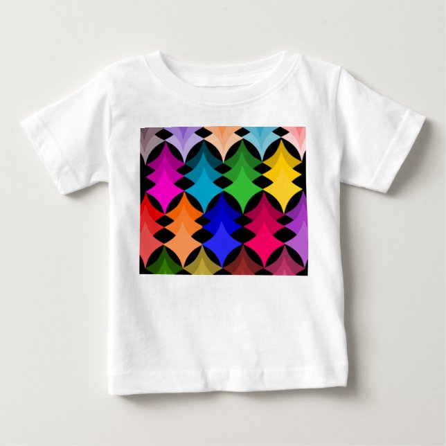 Camiseta Para Bebê Estrelas Modernas do Século médio (Frente)