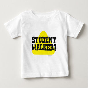 Camiseta Para Bebê Estudante Walker Engraçado Criança Slogan Bonito