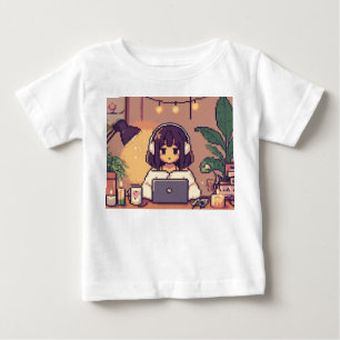 Camiseta Para Bebê Estudo Lo-Fi