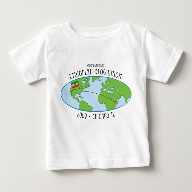 Camiseta Para Bebê EthiopianBlogUnion09 (Frente)