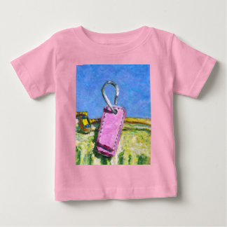 Camiseta Para Bebê Etiqueta Rosa