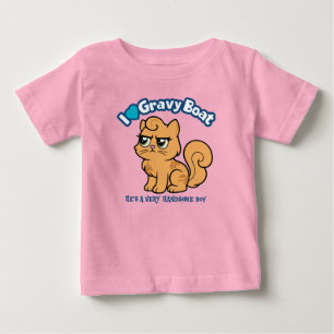 Camiseta Para Bebê Eu <3 Gravy Boat DCC