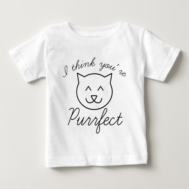 Camiseta Para Bebê Eu acho que você é perfeito (Frente)