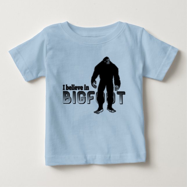 Camiseta Para Bebê Eu acredito em BIGFOOT (Frente)
