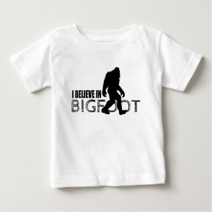 Camiseta Para Bebê Eu acredito em Bigfoot Sasquatch engraçado