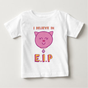 Camiseta Para Bebê Eu acredito em E.I.P.