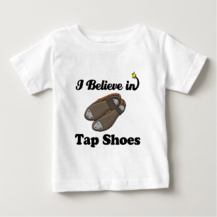 Camiseta Para Bebê eu acredito em sapatos de sapateado