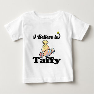 Camiseta Para Bebê eu acredito em taffy