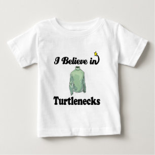 Camiseta Para Bebê eu acredito em turtlenecks