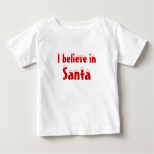 Camiseta Para Bebê Eu acredito no papai noel