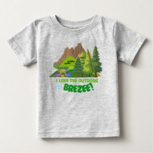 Camiseta Para Bebê Eu adoro a camiseta bebê brisa ao ar livre