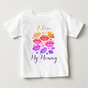 Camiseta Para Bebê Eu adoro a minha Mamãe Toddler T-Shirt