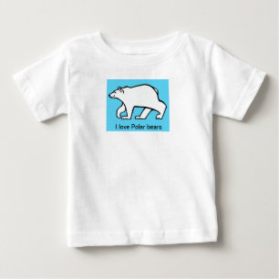 Camiseta Para Bebê Eu adoro BARRAS POLAR - Gráfico animal - Ártico