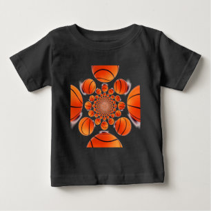 Camiseta Para Bebê Eu adoro basquete