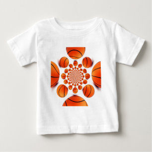 Camiseta Para Bebê Eu adoro basquete