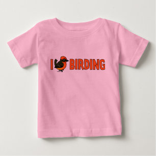 Camiseta Para Bebê Eu adoro Birding VEFL