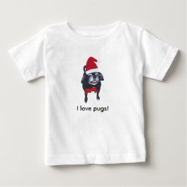 Camiseta Para Bebê Eu adoro cãezinhos de Natal para bebês