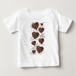 Camiseta Para Bebê Eu Adoro Café!