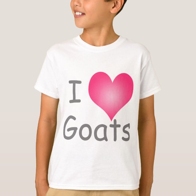 Camiseta Para Bebê Eu Adoro Caprinos (Frente)