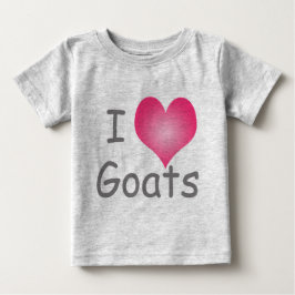 Camiseta Para Bebê Eu Adoro Caprinos