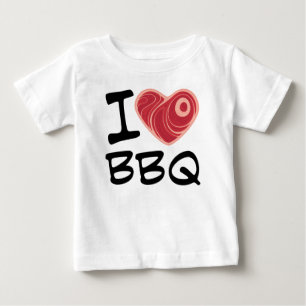 Camiseta Para Bebê Eu Adoro CHURRASCO