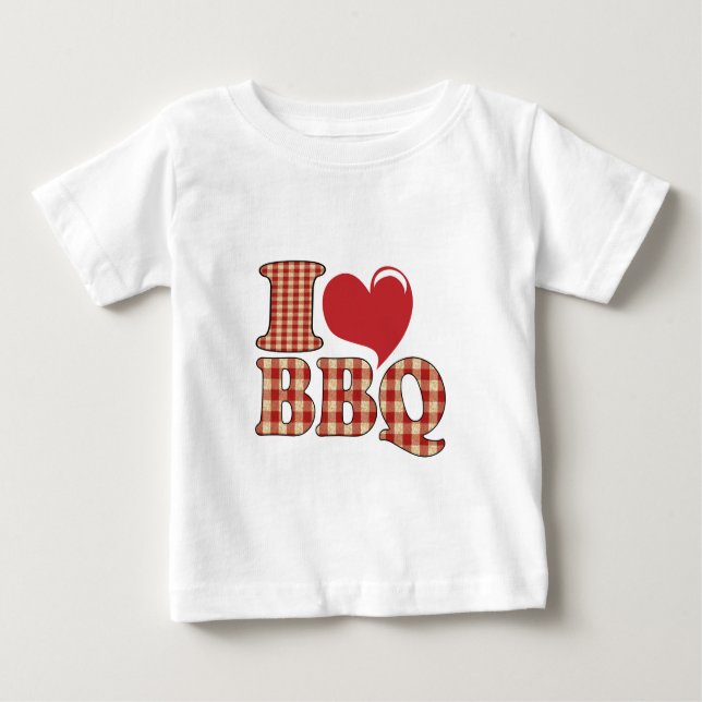 Camiseta Para Bebê Eu Adoro CHURRASCO (Frente)