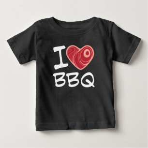 Camiseta Para Bebê Eu Adoro CHURRASCO