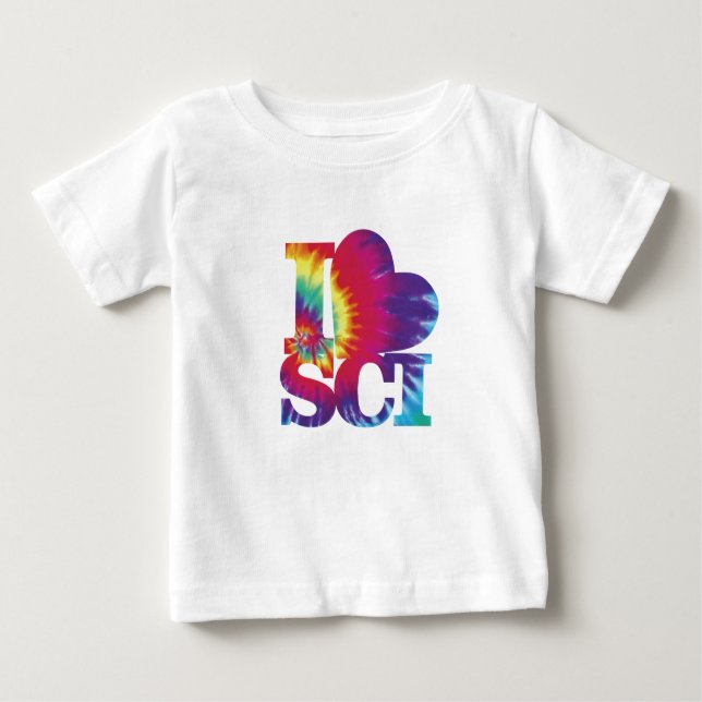Camiseta Para Bebê Eu Adoro Ciência Toddler Ruffle Vress (Frente)
