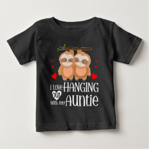 Camiseta Para Bebê Eu adoro ficar com a minha
