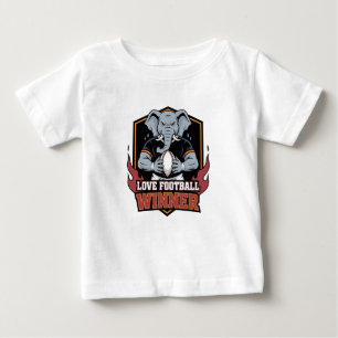 Camiseta Para Bebê Eu adoro futebol americano