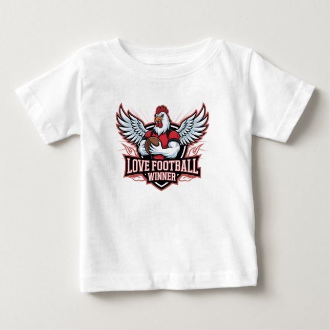 Camiseta Para Bebê Eu adoro futebol americano (Frente)