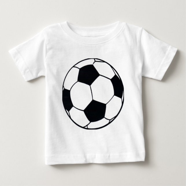 Camiseta Para Bebê Eu adoro futebol (futebol) coração do jogo: Eu ado (Frente)