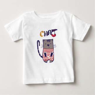 Camiseta Para Bebê Eu Adoro Gato