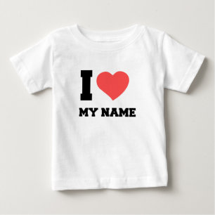 CAMISETA PARA BEBÊ EU ADORO MEU NOME