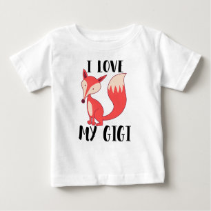 Camiseta Para Bebê Eu adoro Minha Gigi Baby T-Shirt