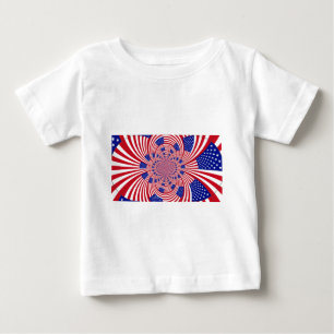 Camiseta Para Bebê Eu adoro os Estados Unidos da América Flag Design