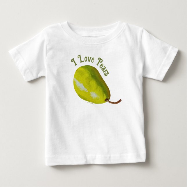 Camiseta Para Bebê Eu adoro Pears Baby T-Shirt (Frente)
