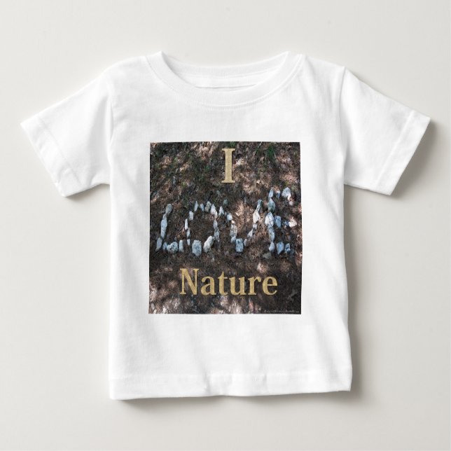 Camiseta Para Bebê Eu adoro Roupa da Natureza e presentes (Frente)