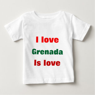 Camiseta Para Bebê Eu adoro t-shirts de bebês Granada