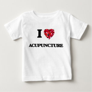 Camiseta Para Bebê Eu amo a acupunctura