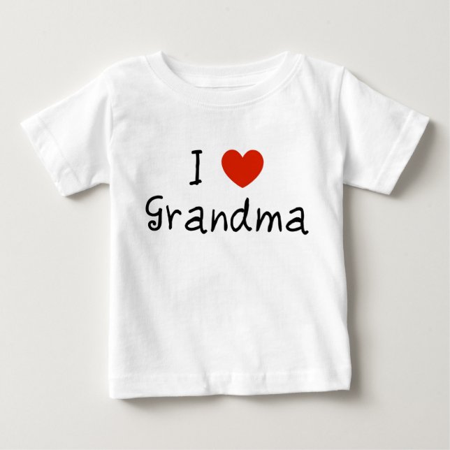 Camiseta Para Bebê Eu Amo A Avó (Frente)